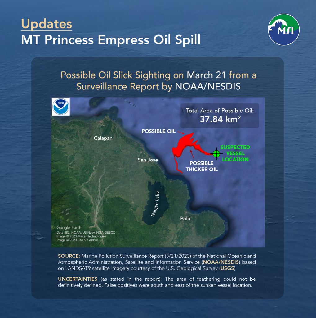 Bulletin 11: Calmer seas and larger slicks — window of opportunity for oil collection