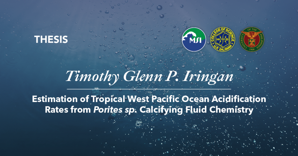 Title: Estimation of Tropical West Pacific Ocean Acidification Rates from Porites sp. Calcifying Fluid Chemistry